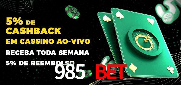 Promoções do cassino ao Vivo 985 Bet